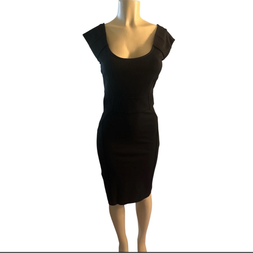 Diane Von Furstenberg Black Dress with Gold Zipper